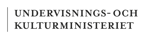 Undervisnings- och kulturministeriet logo.